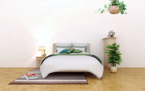 Спальная комната в стиле минимализм