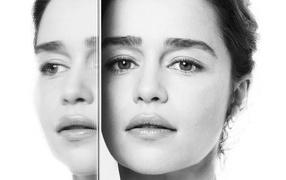 Лицо британской актрисы Эмилии Кларк