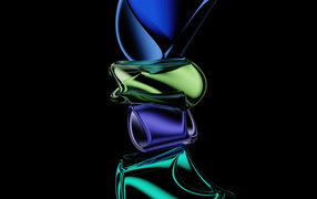 Абстрактное разноцветное стекло на черном фоне