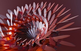 Abstract flower on brown background