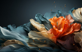 Beautiful wavy abstract flower