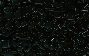 Черные абстрактные кубы крупным планом