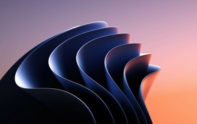 Черные абстрактные волны на розовом фоне