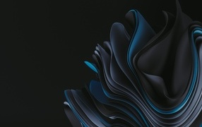 Черный с синим абстрактный узор