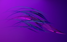 Blue and lilac waves on a purple background