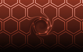 Шестиугольная сетка коричневого цвета