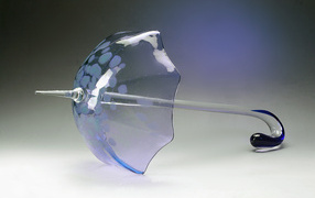 Хрустальный 3д зонт на сером фоне