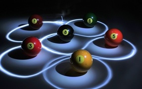 Multi-colored billiard balls