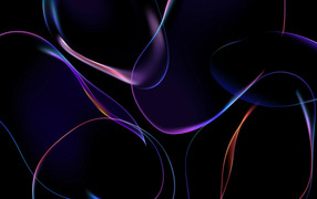 Multicolored abstract bubbles on a black background