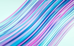 Multicolored wavy lines on a white background