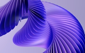 Purple wavy spiral on gray background
