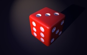 Red dice 3D graphics