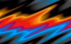 Три разноцветные волнистые линии 