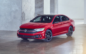 Автомобиль  Volkswagen Jetta GLI,  2023 года красного цвета