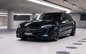Black stylish car Brabus D30 Estate
