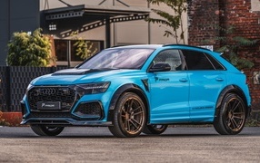 Голубой автомобиль  Prior-Design PD-RS800 Widebody Aerodynamic Kit