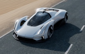 Вид сверху на автомобиль Polestar Synergy 2023 года