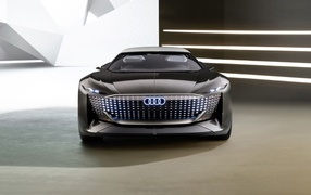 Black 2023 Audi Skysphere Concept car front view