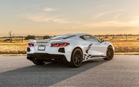 Автомобиль Hennessey Chevrolet Corvette Stingray Supercharged H700 2023 вид сзади