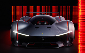 Expensive sports car Ferrari Vision Gran Turismo front view