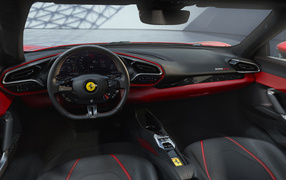 Interior of a 2022 Ferrari 296 GTB