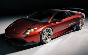 Red fast car Lamborghini Murcielago