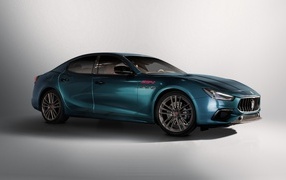 2023 Maserati Ghibli 334 Ultima car on a gray background