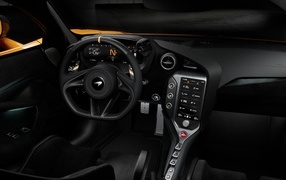 Black interior of the McLaren 750S 60th Anniversary Edition
