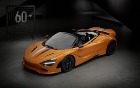 Оранжевый спорткар McLaren 750S 60th Anniversary Edition