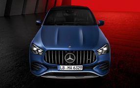 Blue car Mercedes-AMG GLE 53 4MATIC