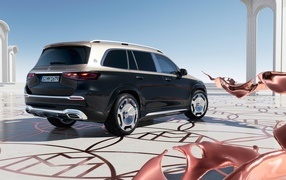 Новый автомобиль Mercedes-Maybach GLS 600 4MATIC 2023 года вид сзади