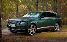 Внедорожник Genesis GV80 3.5T AWD в лесу