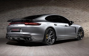 Rear view of the 2023 Porsche Panamera Turbo GT Edition