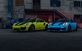 Two sports cars Porsche 911 GT2 RS & GT3 RS