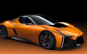 Оранжевый спортивный автомобиль Toyota FT-Se