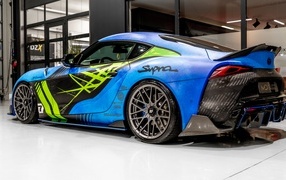 Вид сбоку на автомобиль Toyota Supra PD Aerodynamic Kit
