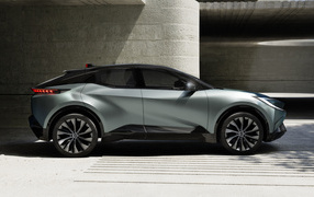 Side view of the 2022 Toyota BZ Compact SUV Concept