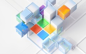 Разноцветные абстрактные кубы для  Windows 365