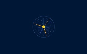 Compass watch on blue background