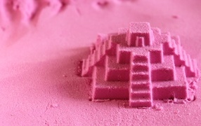 Pink sand pyramid