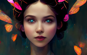 beautiful painted elf girl