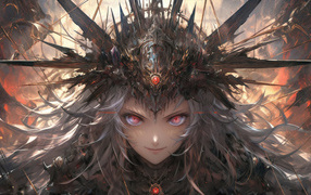 Фантастическая девушка с короной на голове