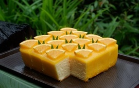 Творожный пирог с лимонным кремом