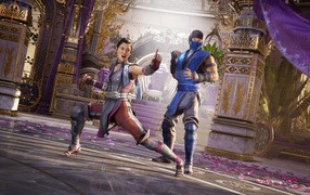Characters Sub Zero and Li Mei in the computer game Mortal Kombat 1