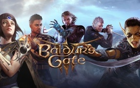 Красочный постер компьютерной игры Baldur’s Gate III
