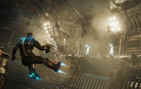 Frame of the computer game Dead Space Remake 2023
