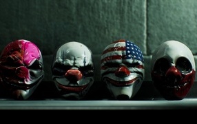 Masks from the computer game Payday 3