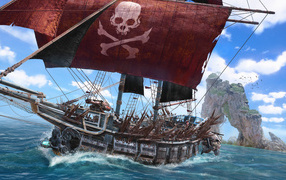 Pirate ship from the new computer game Skull & Bones