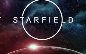 Poster for the computer game Starfield, 2023
