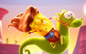 The character of the computer game SpongeBob SquarePants: The Cosmic Shake